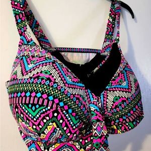 NWT Swimsuits For All Top Bra Size 42DDD  Underwire Multicolor Swim Bra